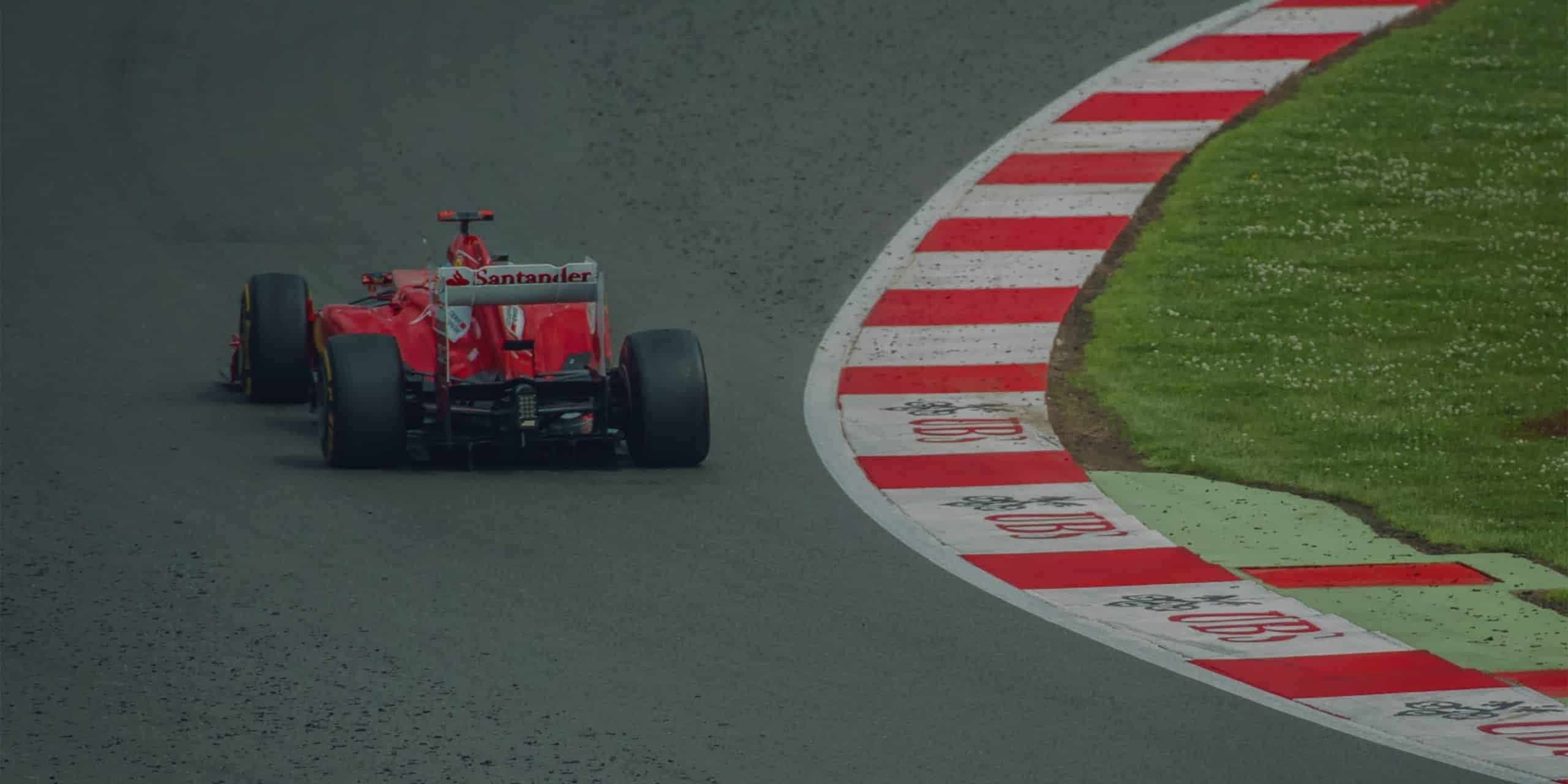 A Formula One car on a track 