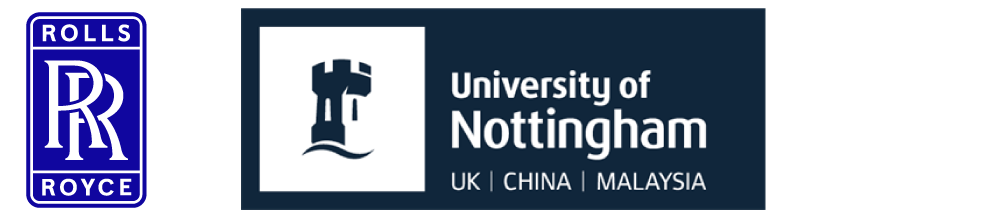 Company logos of Rolls Royce, University of Nottingham and Tharsus