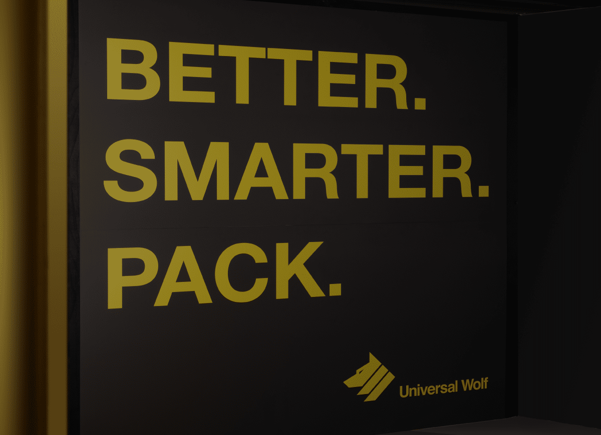 Better, Smarter, Pack written on universal wolf's wall