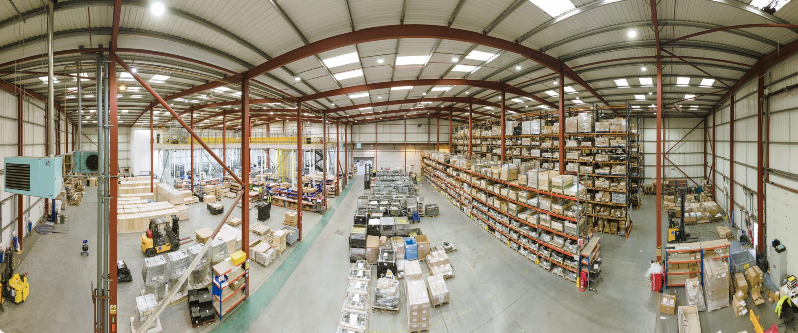 Tharsus warehouse showing organised inventory storage and logistics operations, supporting supply chain resilience.