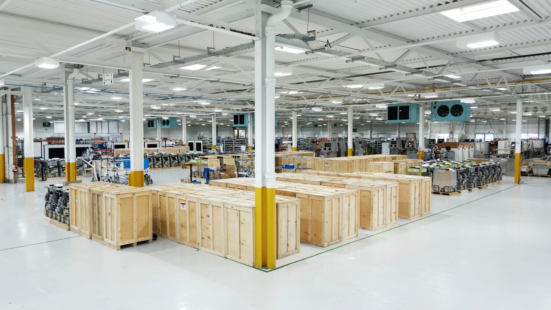 Wide view of Tharsus production facility showing advanced manufacturing and assembly operations on the shop floor.